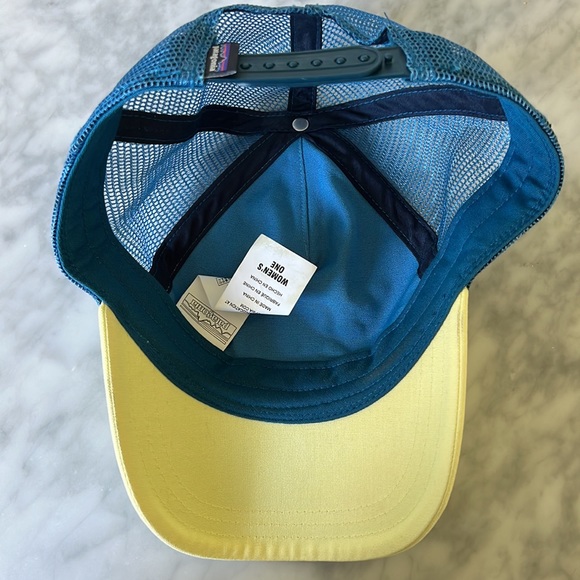 Patagonia Women’s Yellow & Blue Trucker Hat. One Size Fits All. Snap Close. - Picture 3 of 5